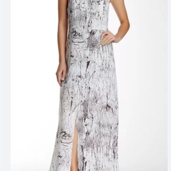 Betro Simone Rayon Lightweight Maxi Dress White Black Size XS - Picture 2 of 10